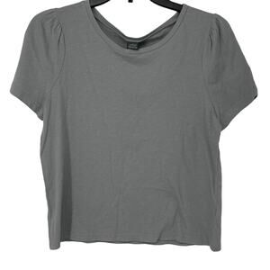 WILD FABLE GRAY LIGHTWEIGHT SOFT CROPPED COTTON T-SHIRT SMALL